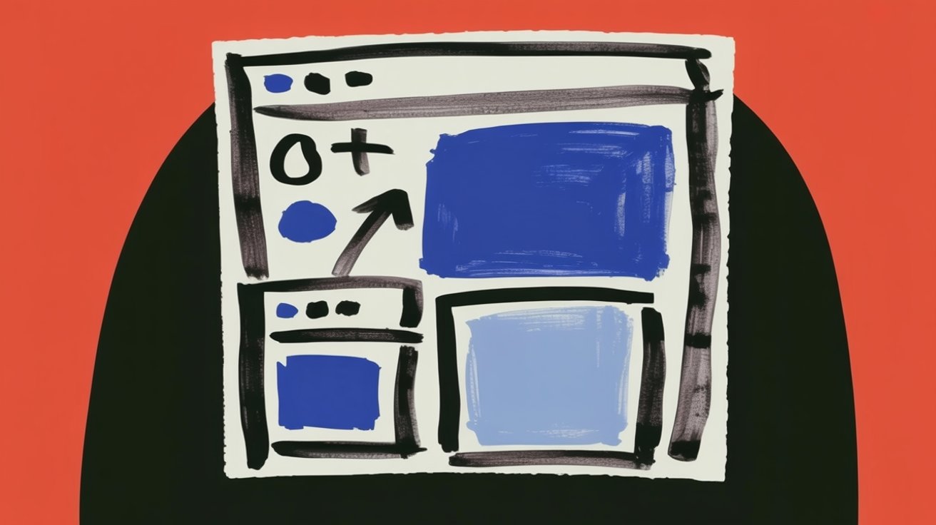 Illustrazione astratta di un sito web